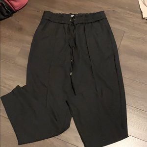 COPY - ZARA BLACK SILK TROUSERS SIZE XS